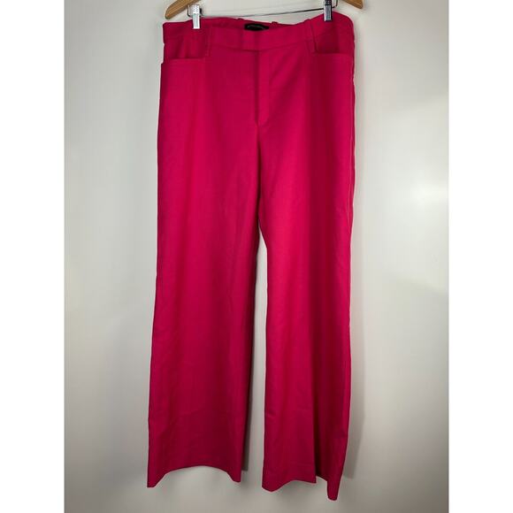 Banana Republic Lido Wide Leg Wool Pant Happy Hour Pink Women's Size 14L 14 long - Picture 14 of 14